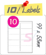 10 Labels Per Sheet
