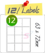 12 Labels Per Sheet