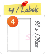 4 Labels Per Sheet
