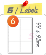 6 Labels Per Sheet