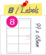 8 Labels Per Sheet