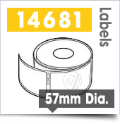 Dymo / Seiko 14681 Compatible Labels  diameter : 57mm